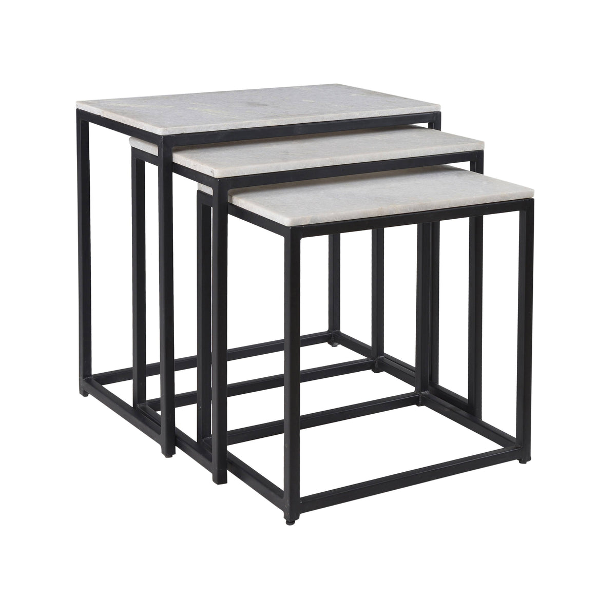 Black Nesting Tables Set of 3 M225556