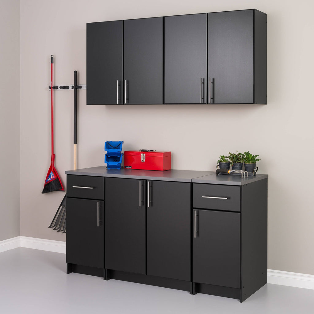 5 PC Black Storage Cabinet Set J8649