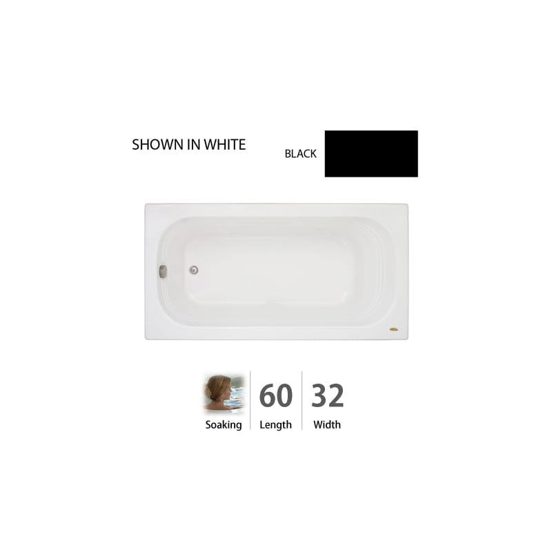 60" x 32" Drop in Soaking Bathtub Black M779