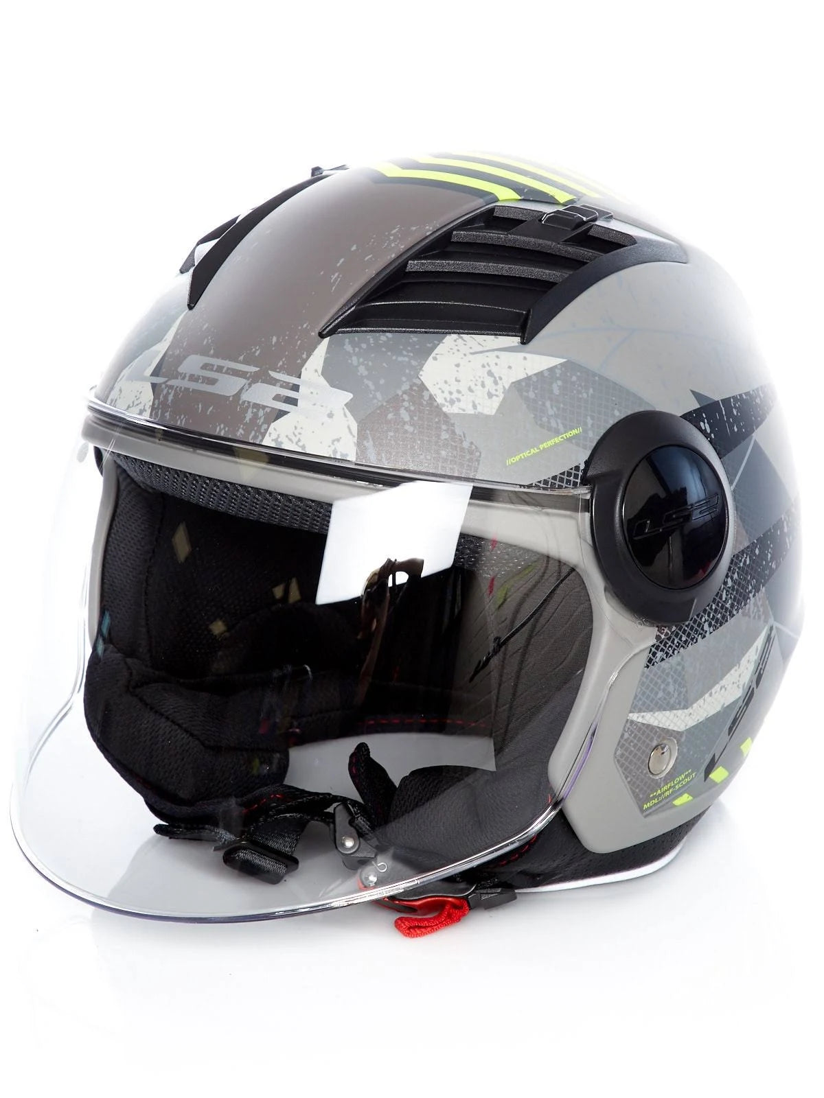 Matt Titanium Yellow Camo Helmet Q6041
