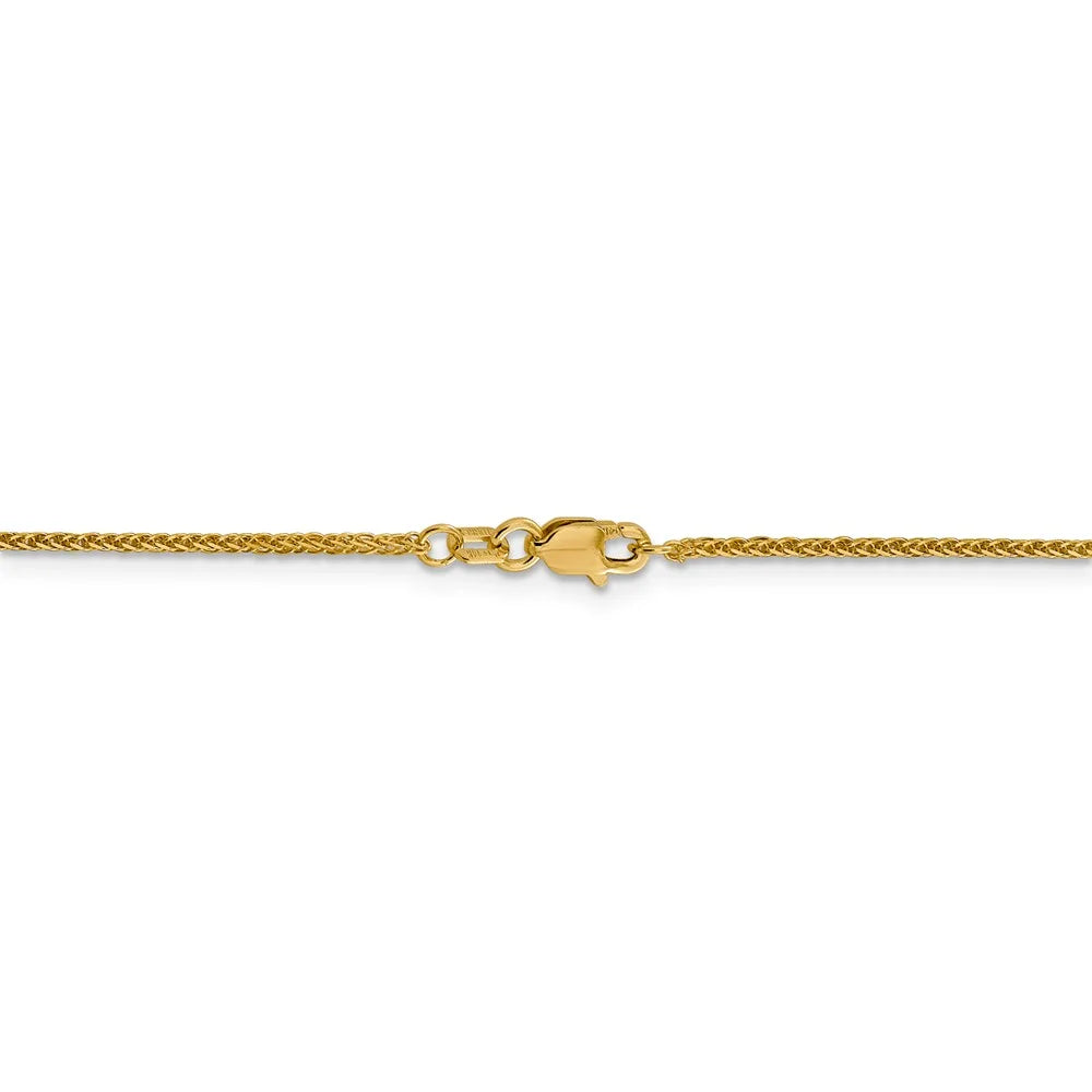 14kt Yellow Gold 16 inch Diamond Cut Wheat Chain O1849