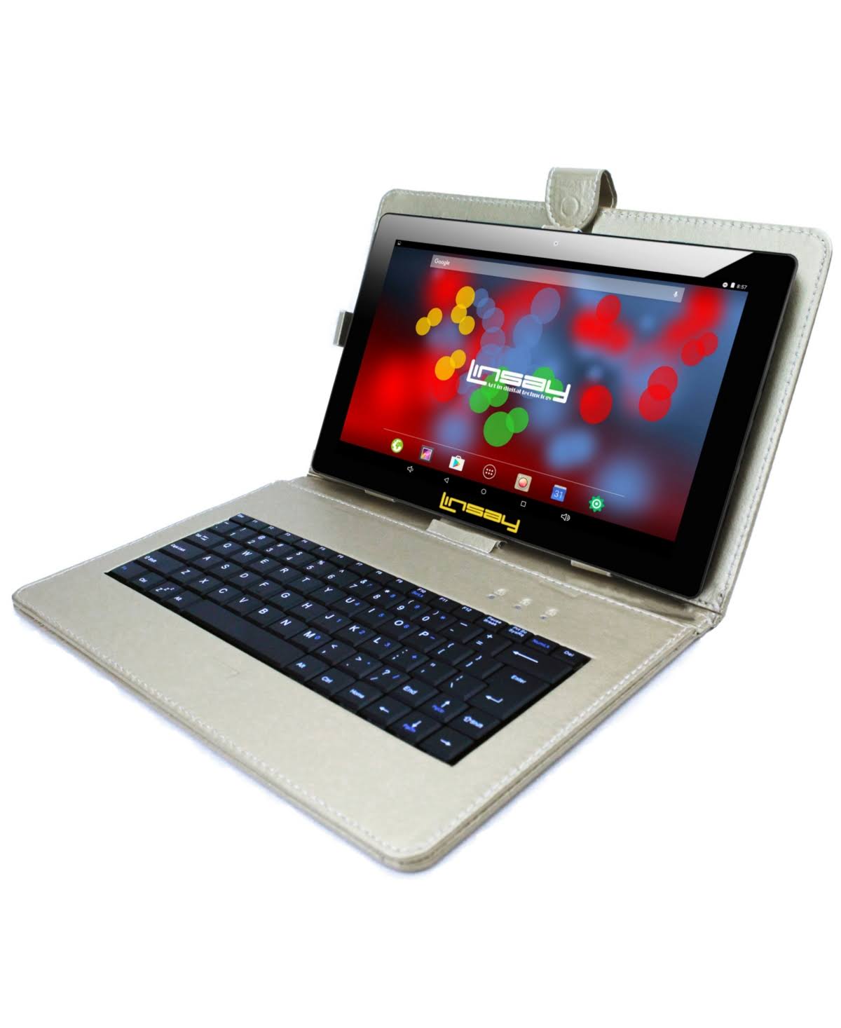 Black 10.1x22 IPS Screen Tablet with Keyboard Case W676747