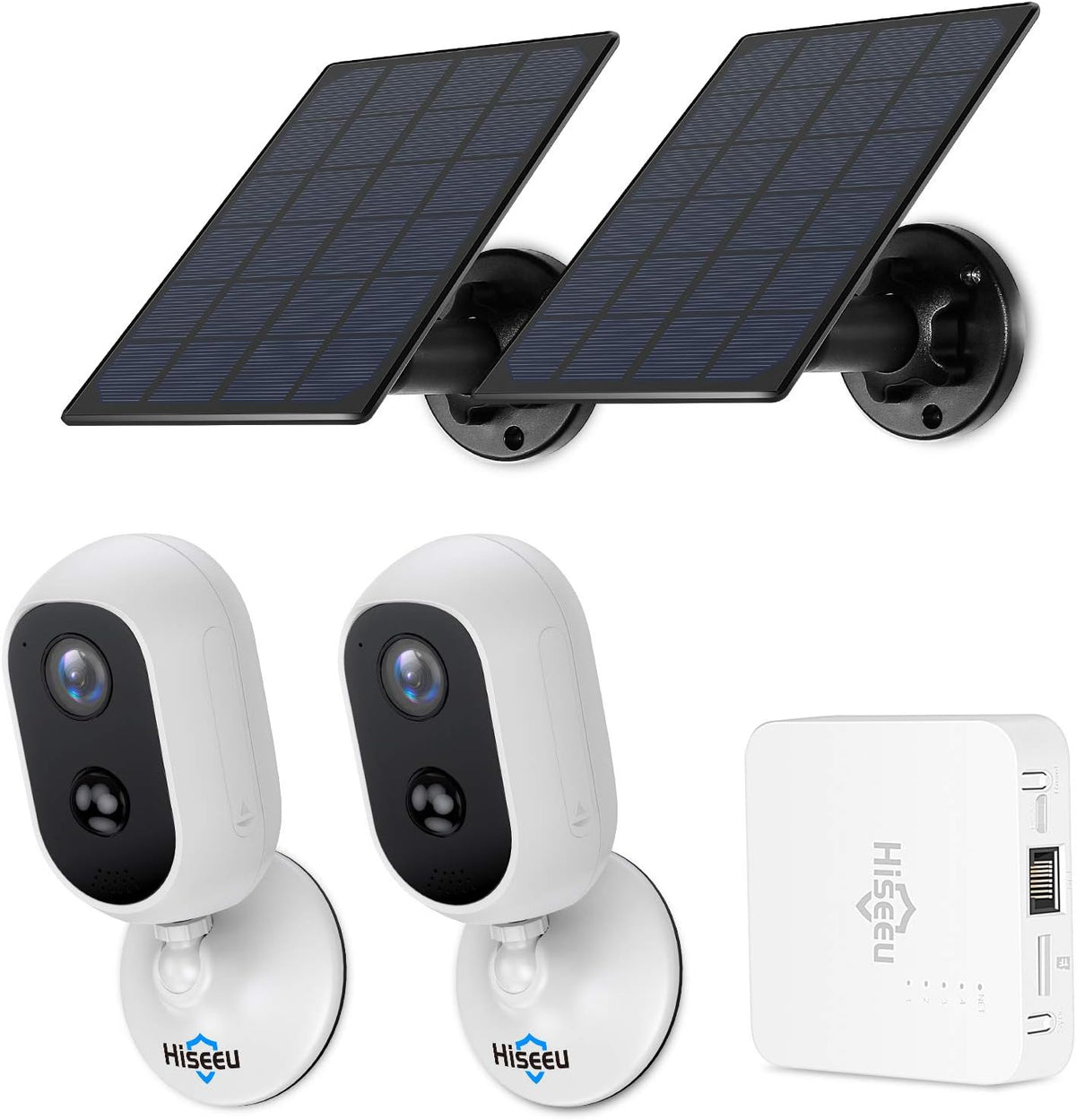 2K 3MP Wireless Battery Powered Security Camera Outdoor 2-Cam Kit H195439