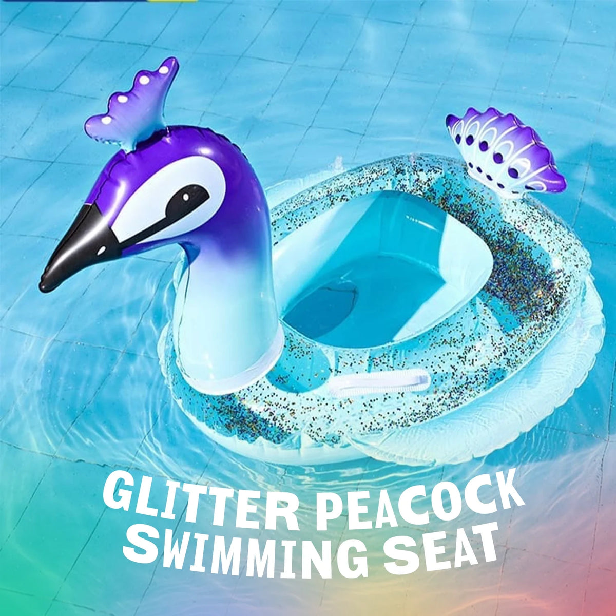 48" Giant Inflatable Peacock Pool Floatie P1447