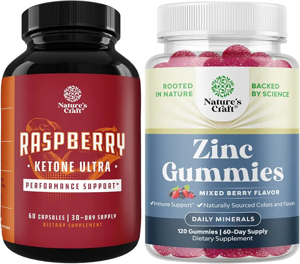 Raspberry Ketones, Green Tea Extract & African Mango Blend and Zinc Gummies F8144