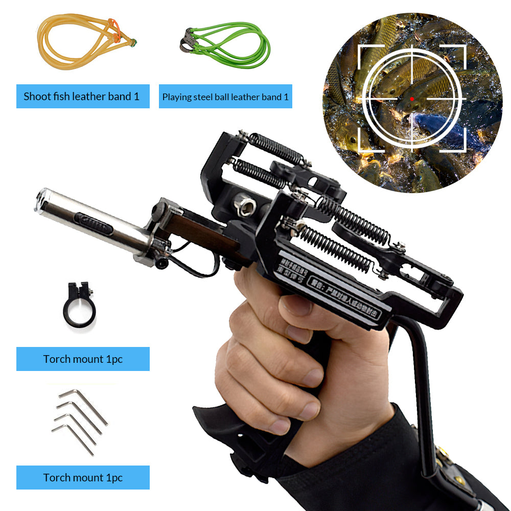 Heavy Duty High Speed Slingshot with 2 Replacement Rubber Bands O50551