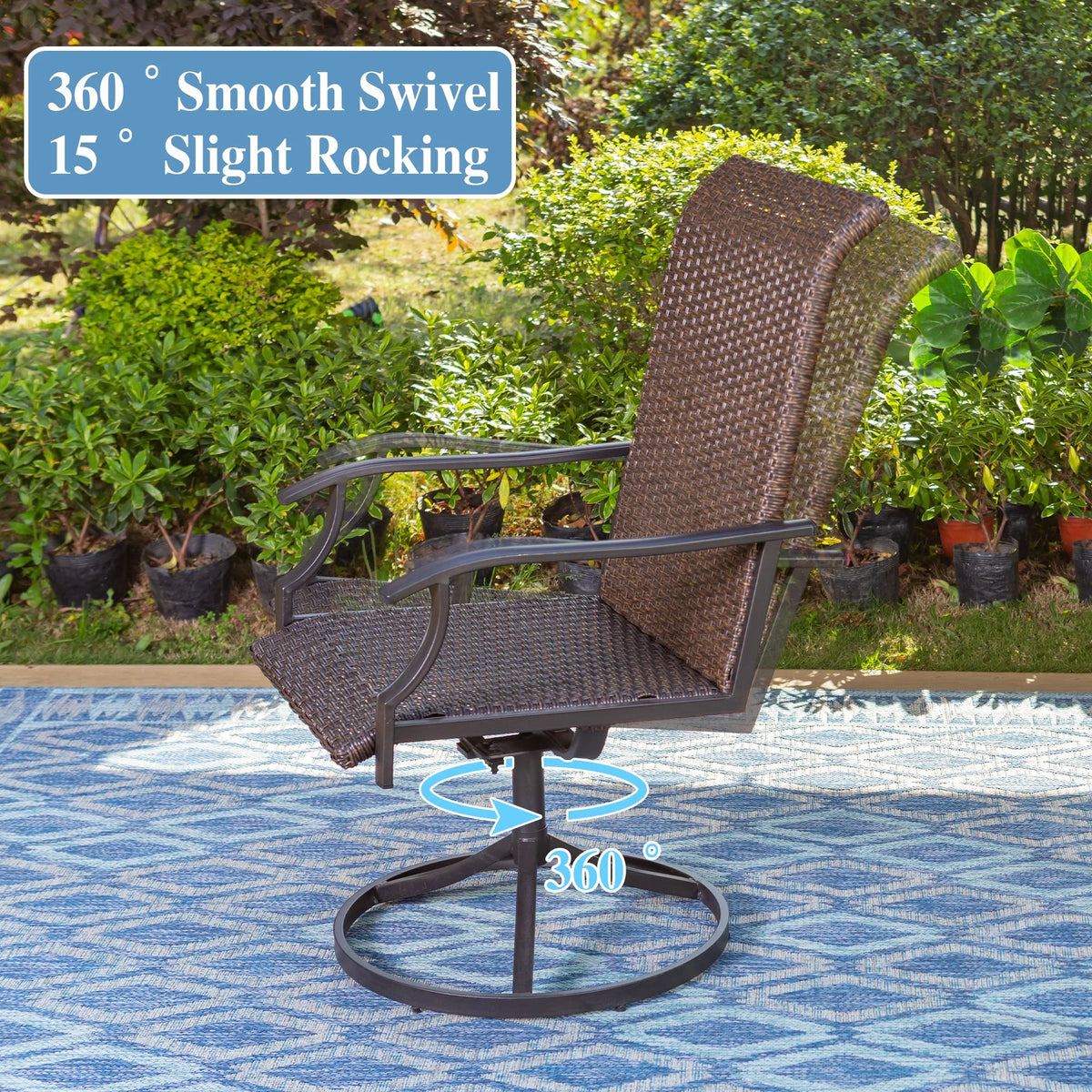 7 Pieces Wicker Rattan Patio Dining Set Z267