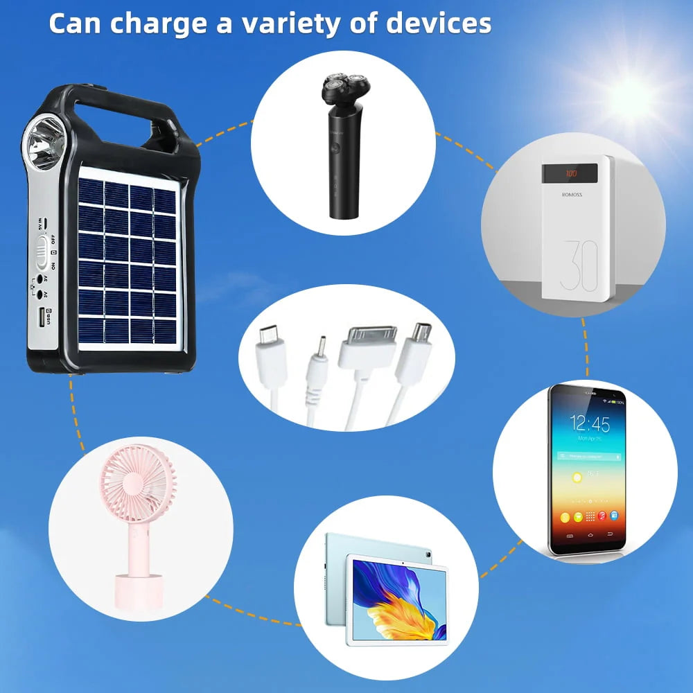 Portable Solar Power Station with Flashlights B47232