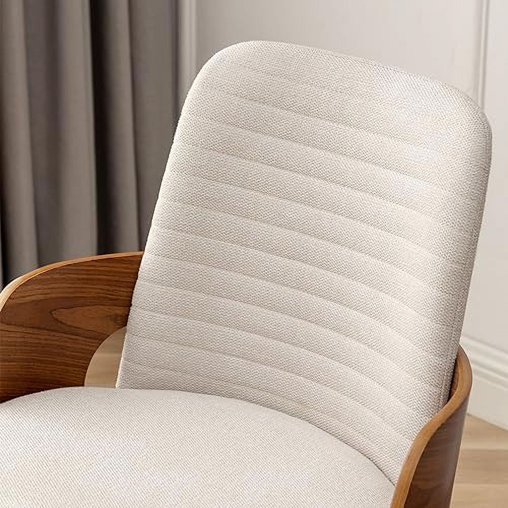 Beige Upholstered Dining Chairs with Metal Legs X514