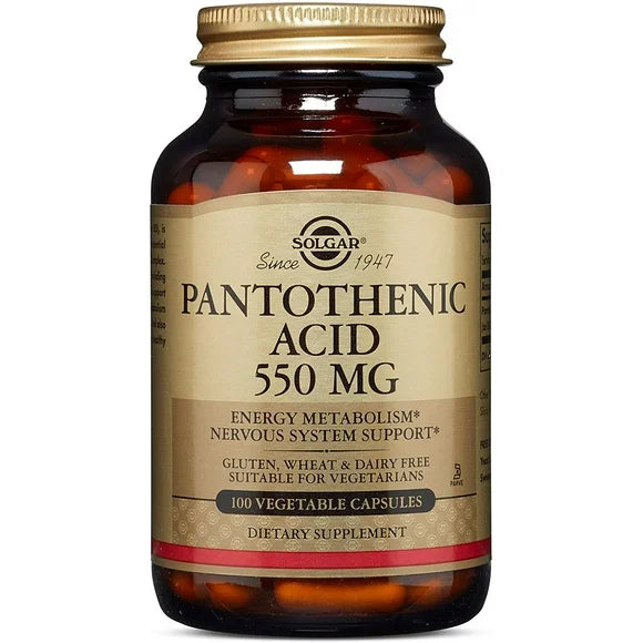 Pantothenic Acid 550 mg Vegetable Capsules 100 Ct N63817