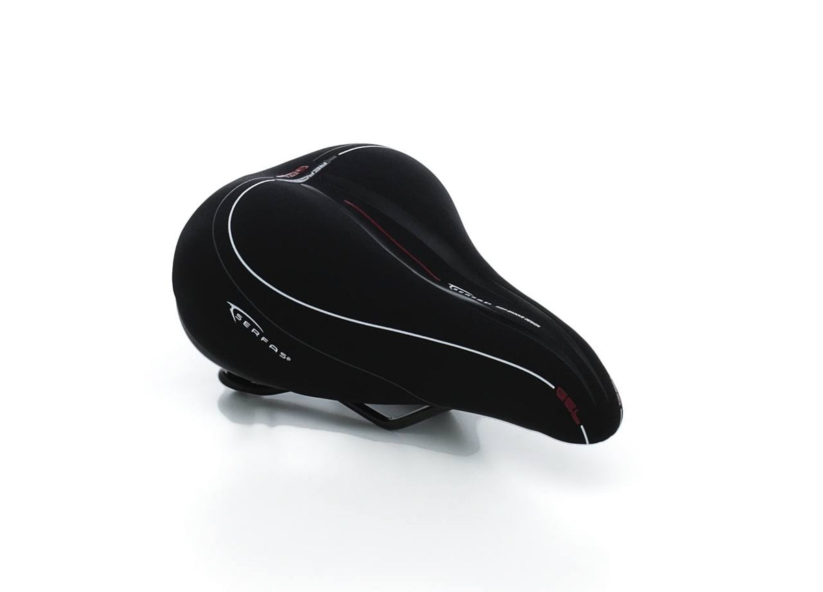 Black Lycra Full Suspension Hybrid Saddle C627
