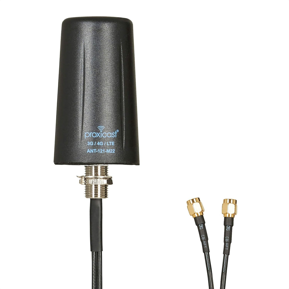 4G/LTE Omni-Directional Antenna, 3-5 dBi Gain, Fixed Mount, 10 ft Coax Lead, Pack of 2 O374345