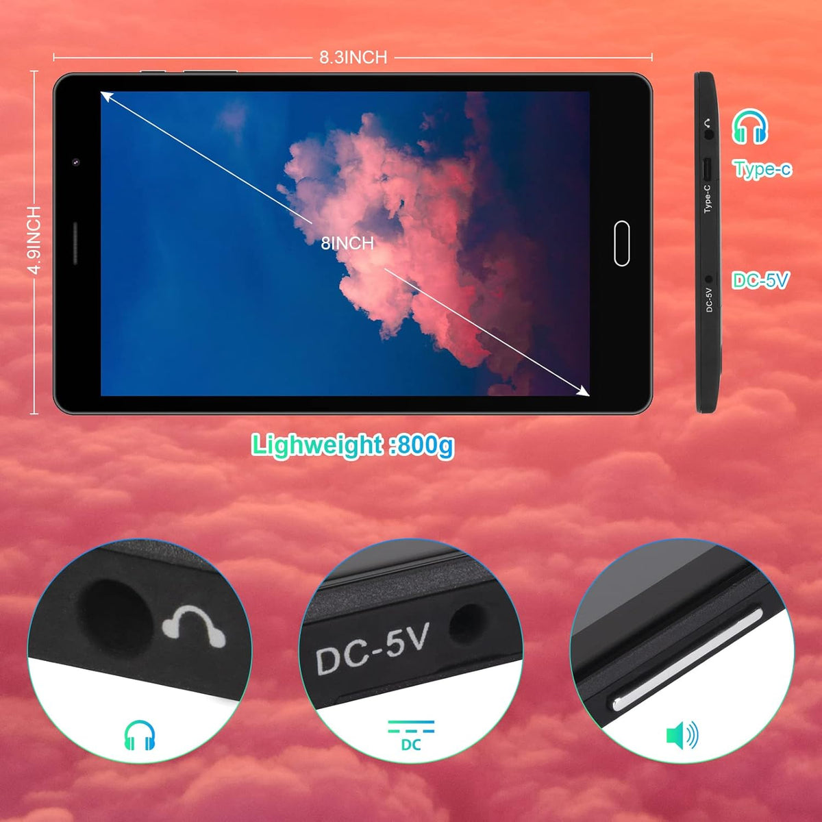 8 Inch IPS HD Display Android Tablet P86785