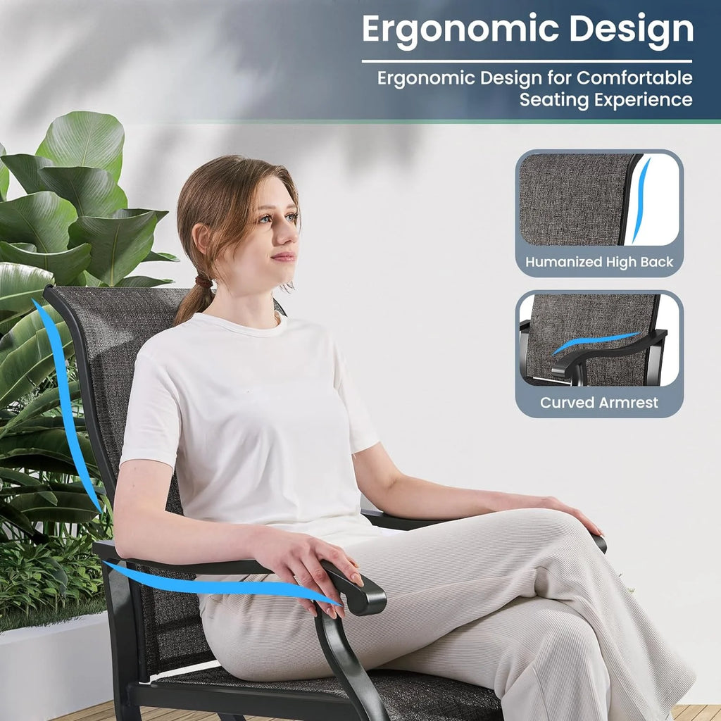 Set of 2 Swivel Outdoor Dining Chairs X3329
