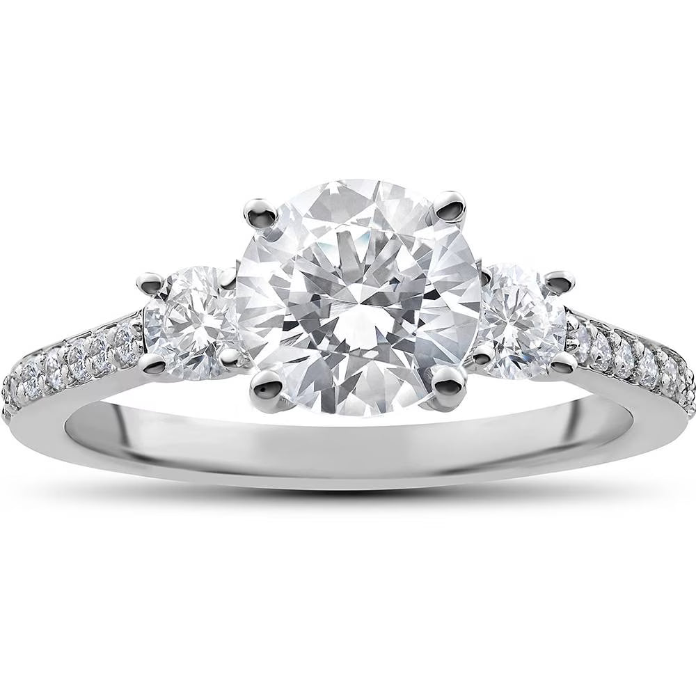 1 1/2 ct Round Diamond Engagement Ring Setting E655265