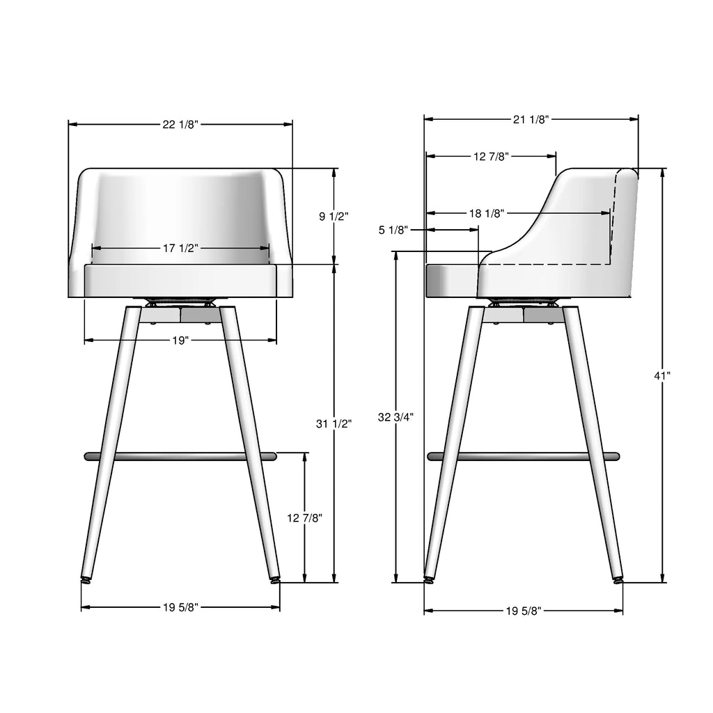 30 In. Swivel Bar Stool R304833