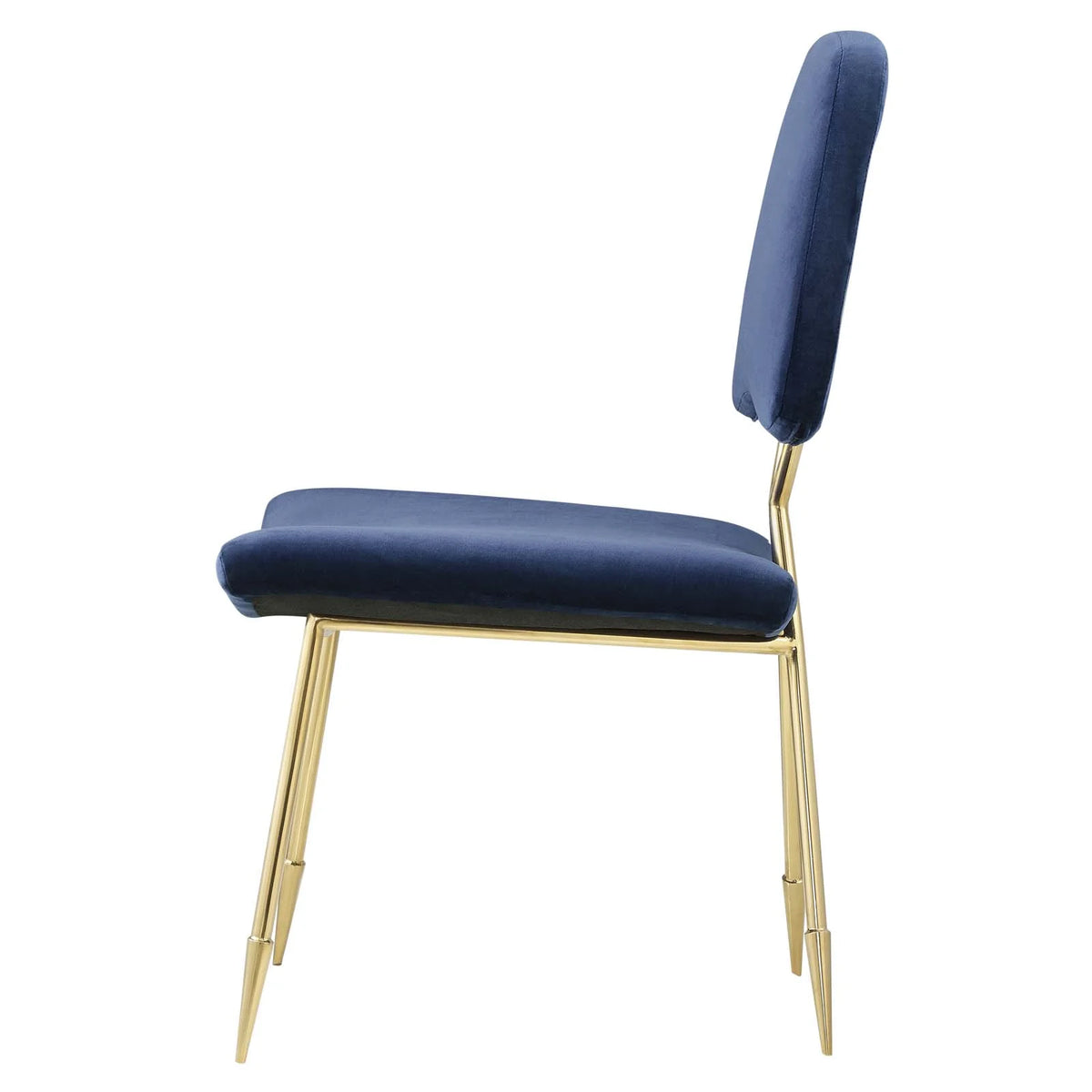 Navy Blue Velvet Side Chair B3559