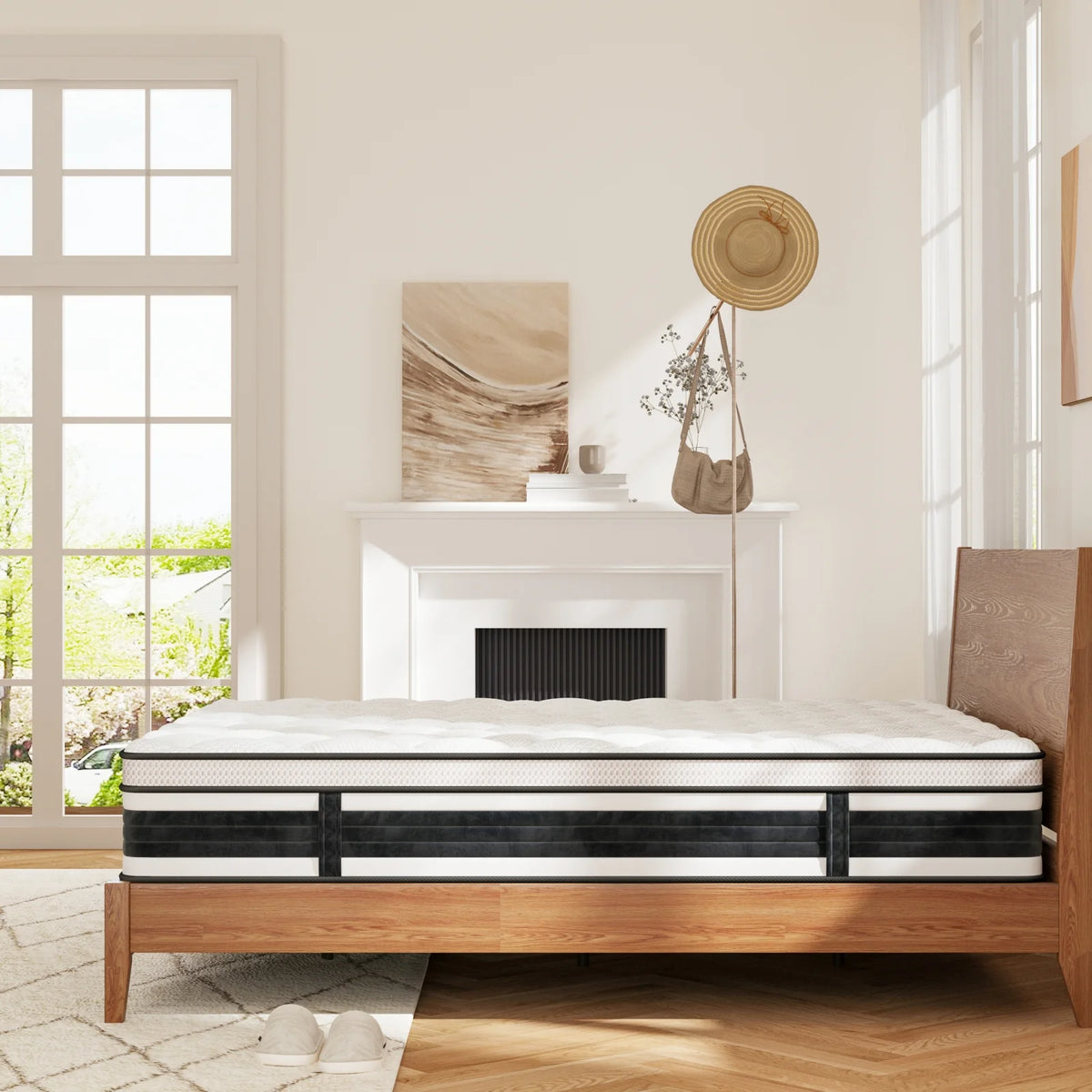 Queen Size 10 Inch Gel Memory Foam Hybrid Mattress Y38902