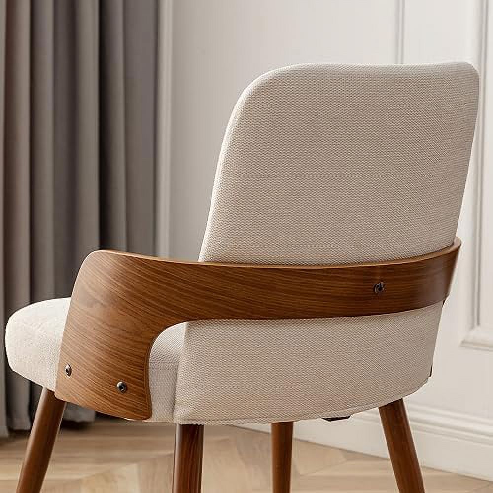 Beige Upholstered Dining Chairs with Metal Legs X514