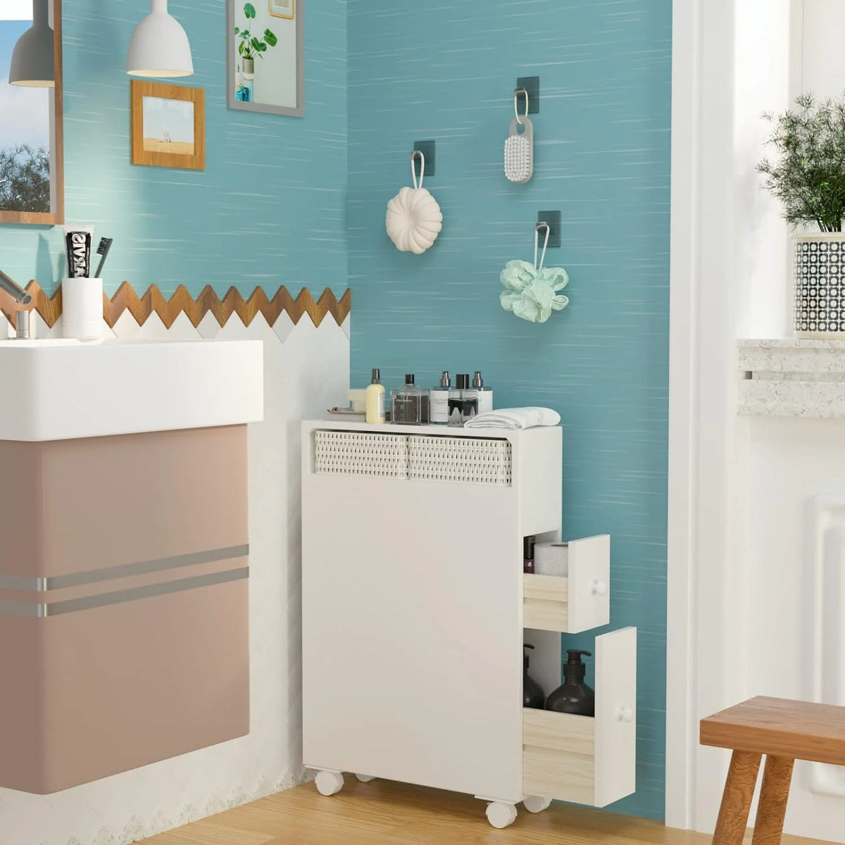Bathroom Storage Cabinet with Drawers P68734