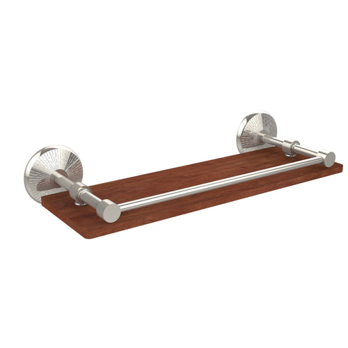16 inch Solid Ironwood Shelf with Gallery Rail Y17878