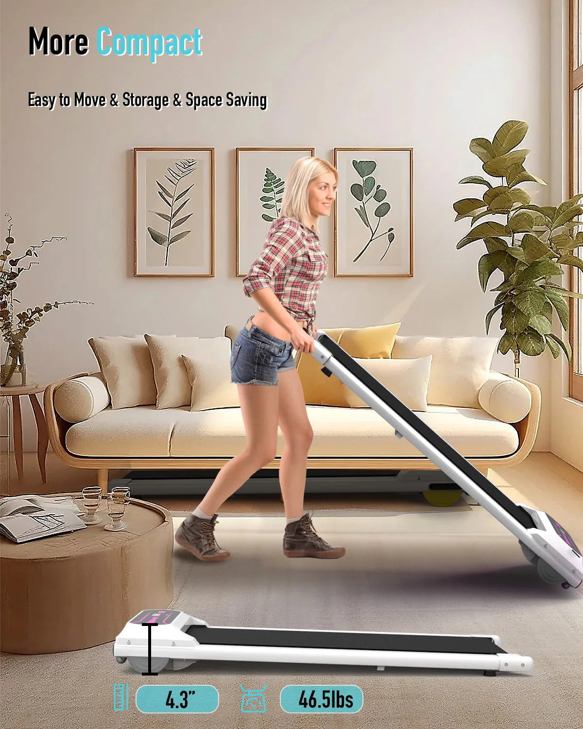 Portable Mini Treadmill with Remote Control J3148
