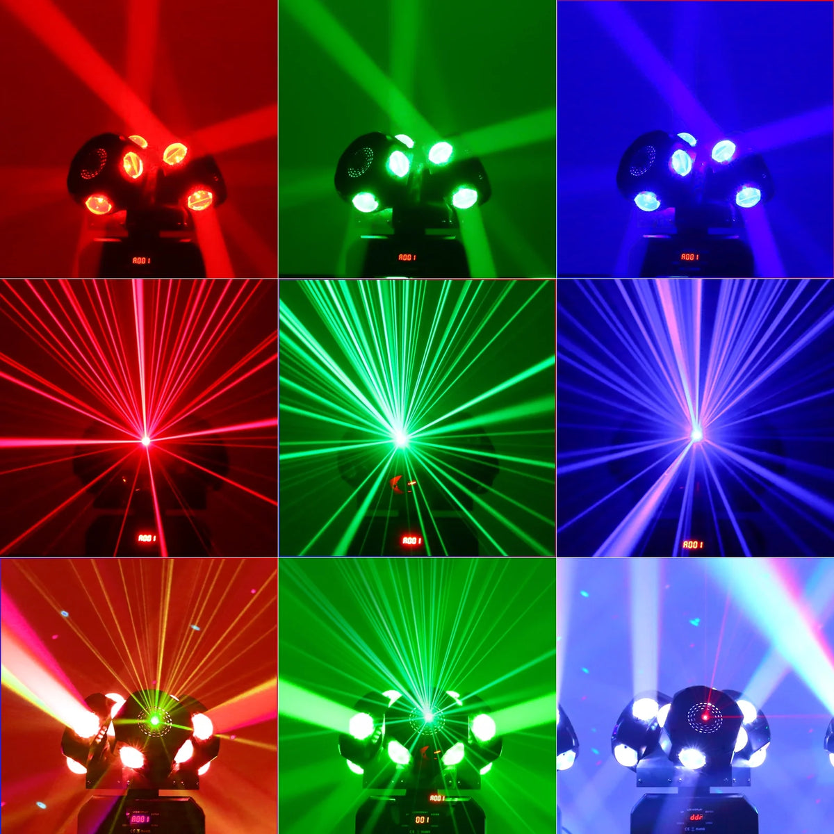 3 Head RGBW DMX512 LED Moving Head Stage Light X774896