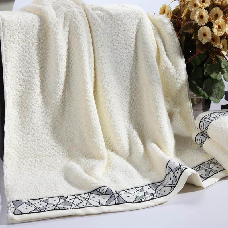 Cotton 3-Piece Bath Towels Set U488385