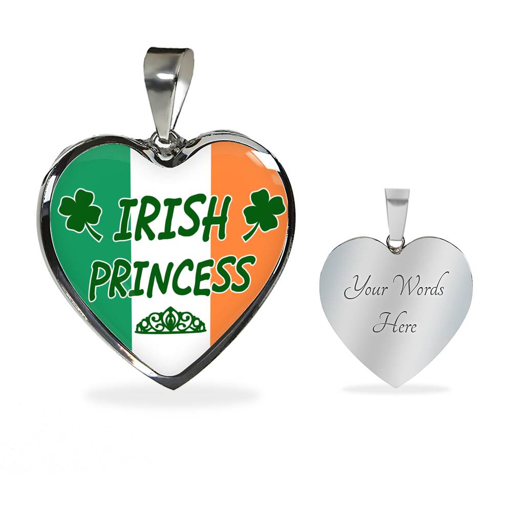 Stainless Steel or 18k Gold Heart Pendant Necklace D6288