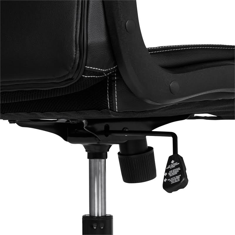 Black PU Leather Office Chair with Metal Base Q60658