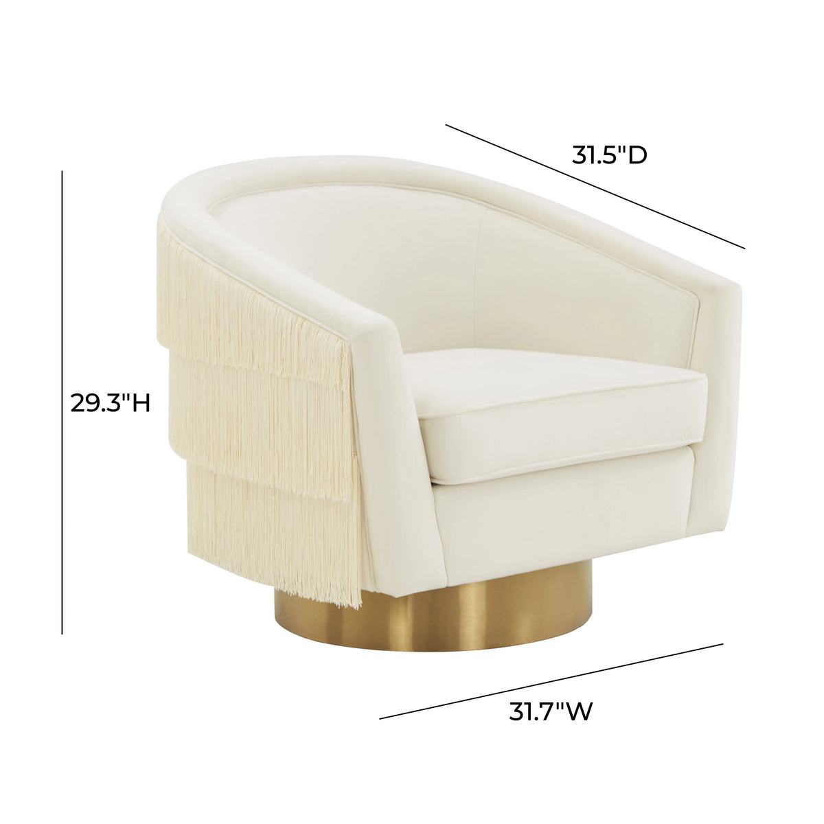 Cream Swivel Chair V11760