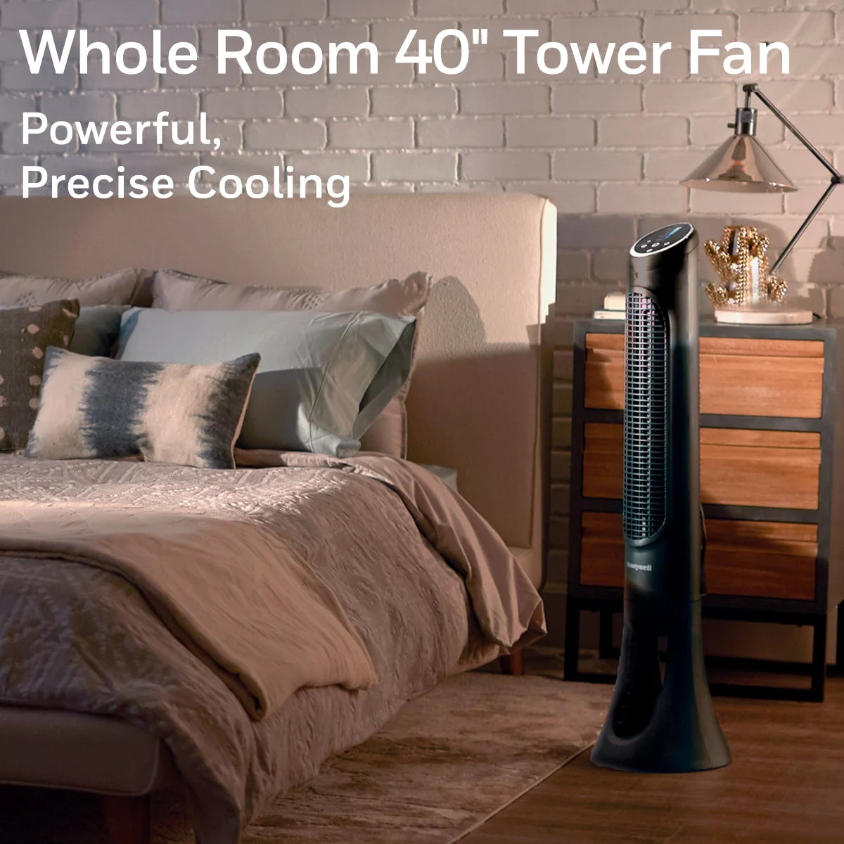 Black Oscillating Electric Tower Stand Fan F619