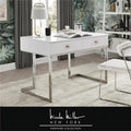 White & Chrome Writing Desk N17218