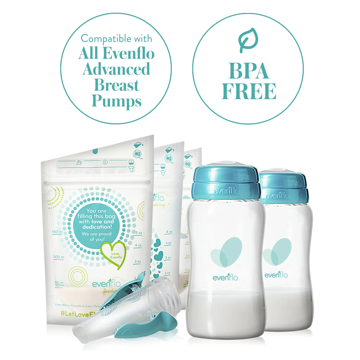 Breast Pump Accessories, Milk Storage Bags, Collection Bottles, Adapters, Ice Packs and Cooler C6333