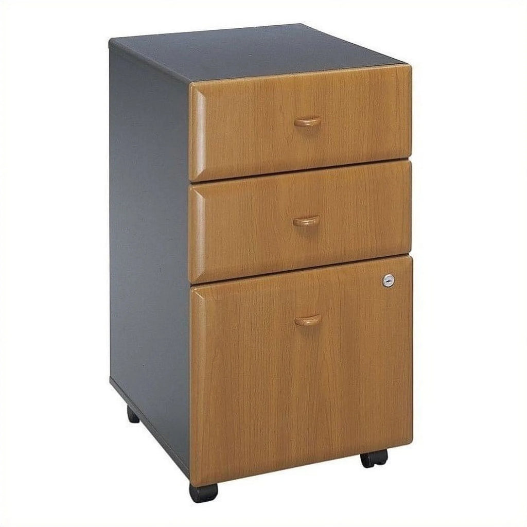 3 Drawer Wood Mobile Filing Cabinet Set of 2 M6927
