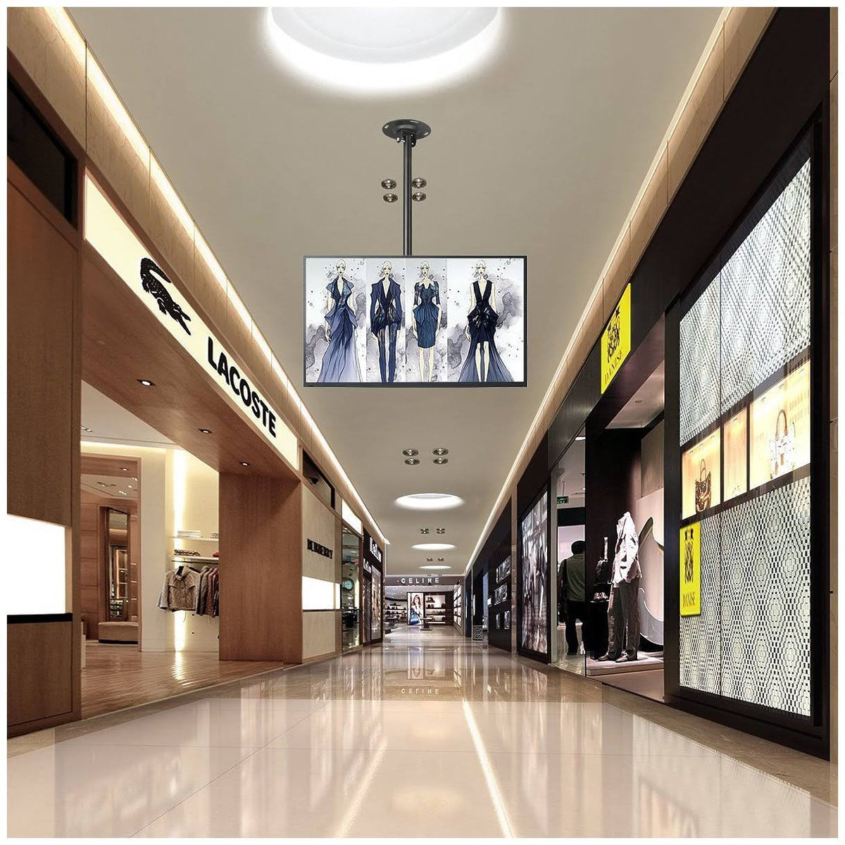 Ceiling TV Wall Mount for 26-50& LCD LED Plasma Flat Panel Display, Max VESA 400x400mm, Max Load 45kg U547