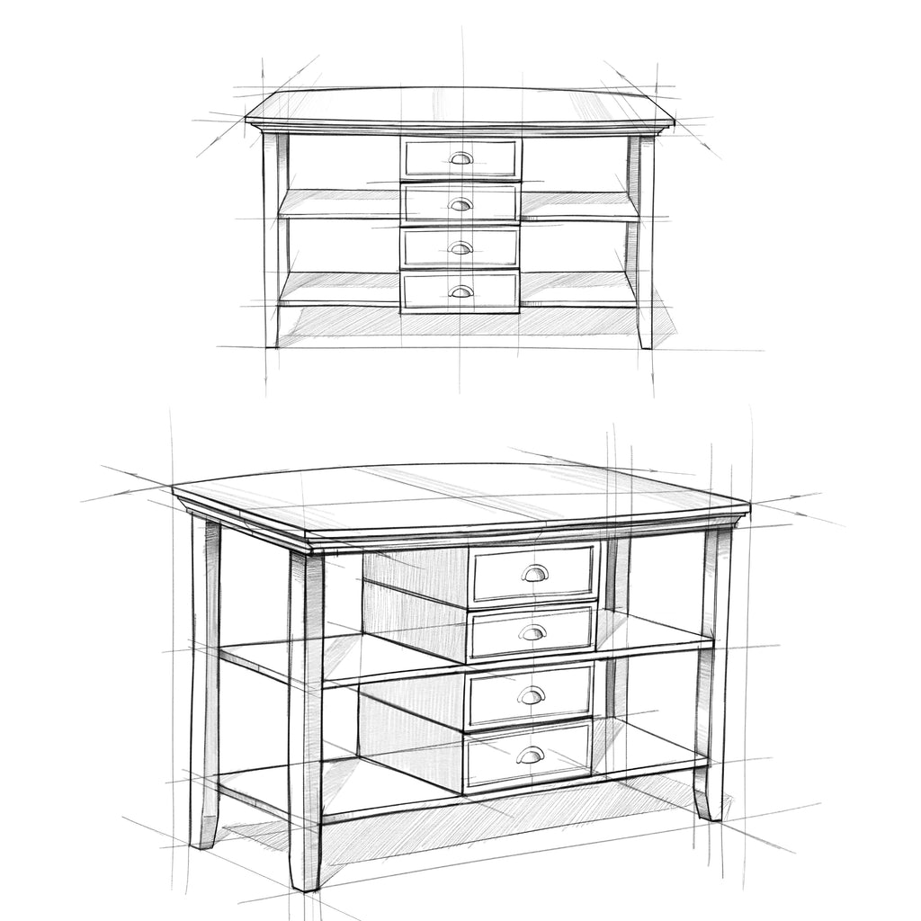 Solid Wood 54 in Wide Console Sofa Table W8655