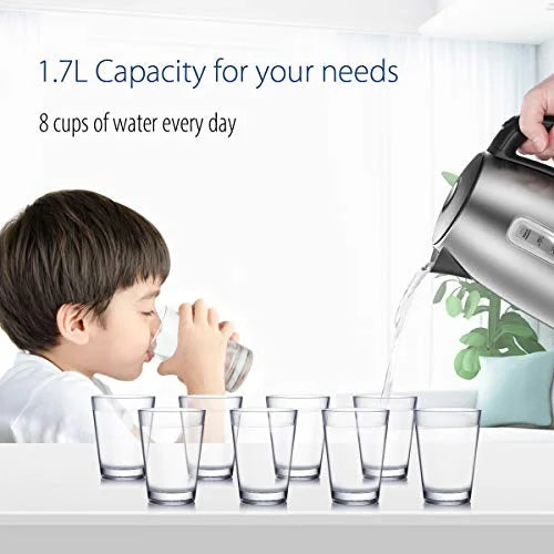 Stainless Steel Cordless Electric Kettle 1500W 1.7 Liter I393703