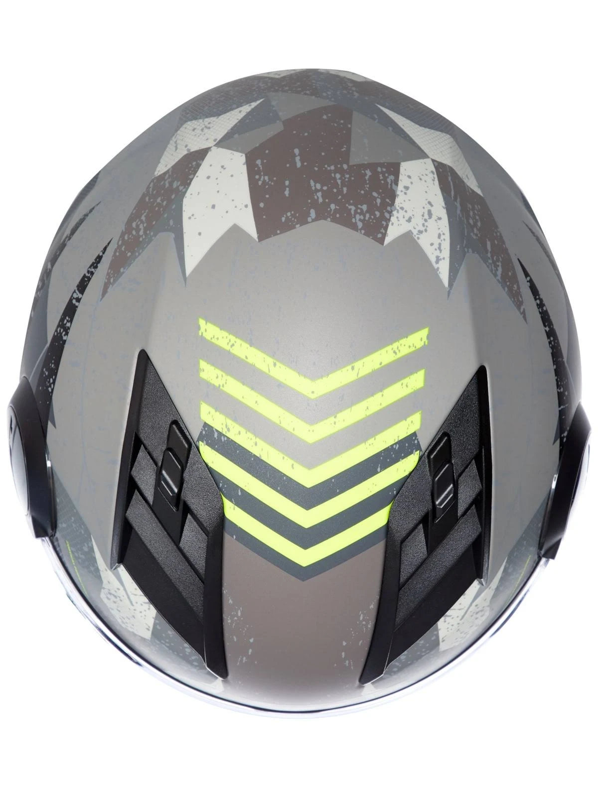 Matt Titanium Yellow Camo Helmet Q6041