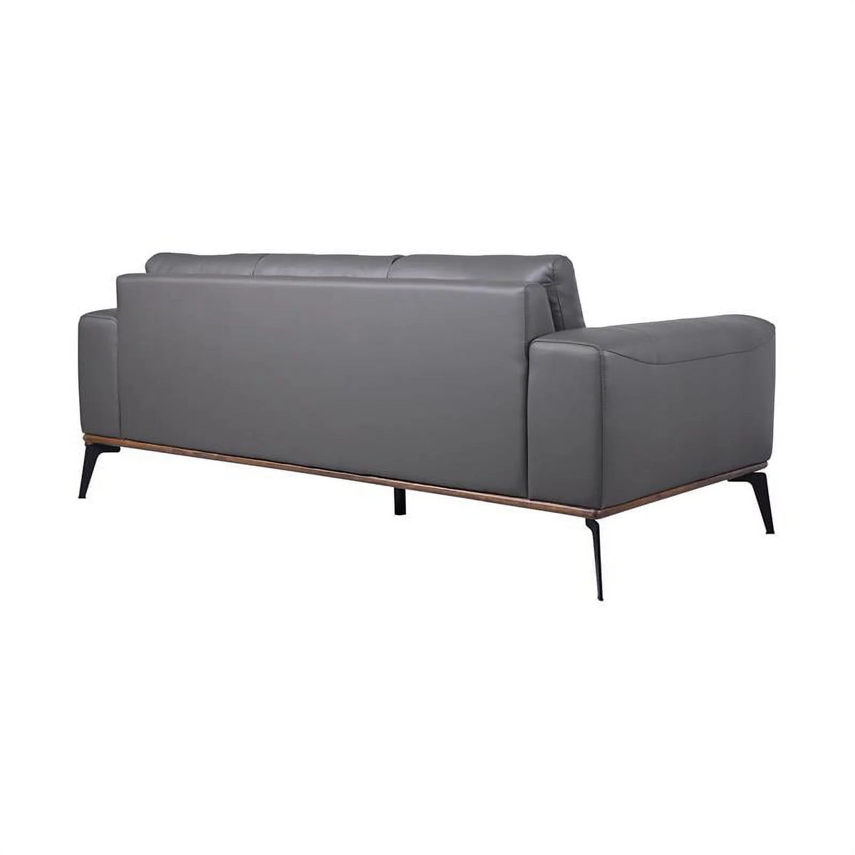 Gray Top Grain Leather Sofa Y5573
