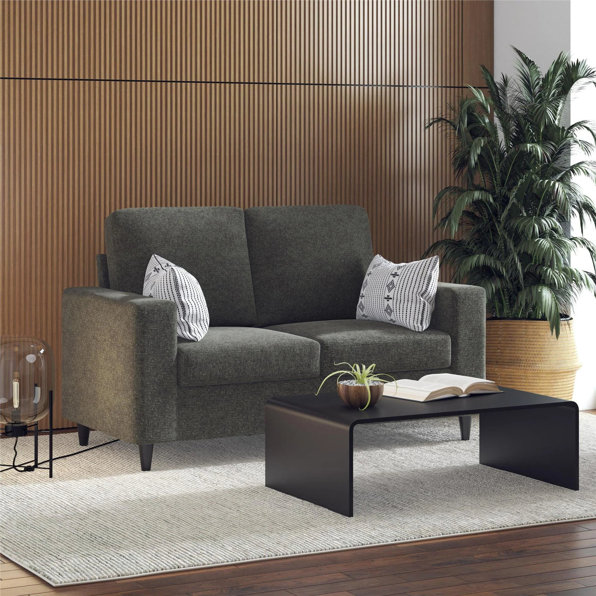 Gray Linen 2 Seater Sofa Q915386