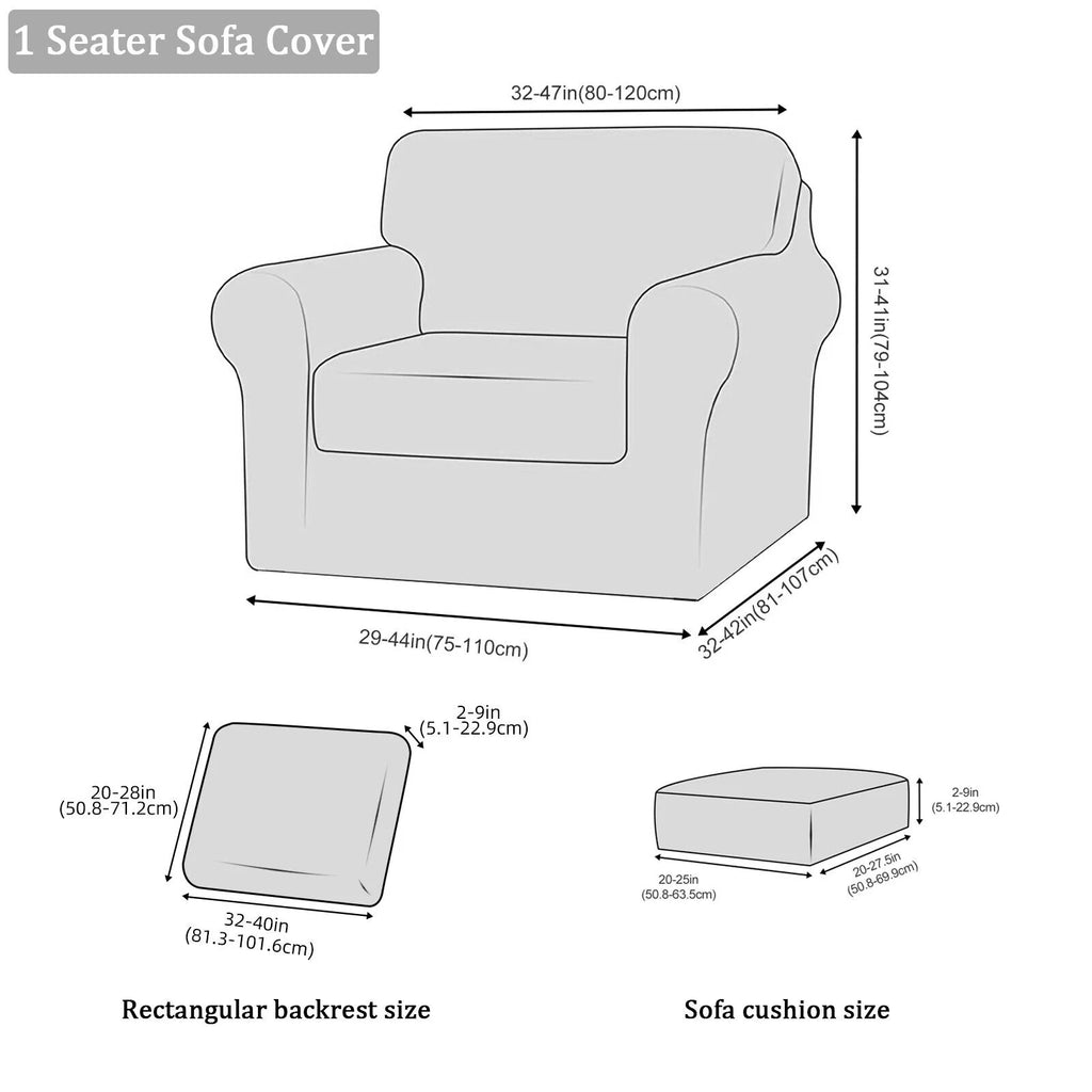 Dark Blue 3 Piece Stretch Velvet Sofa Slipcover S39791